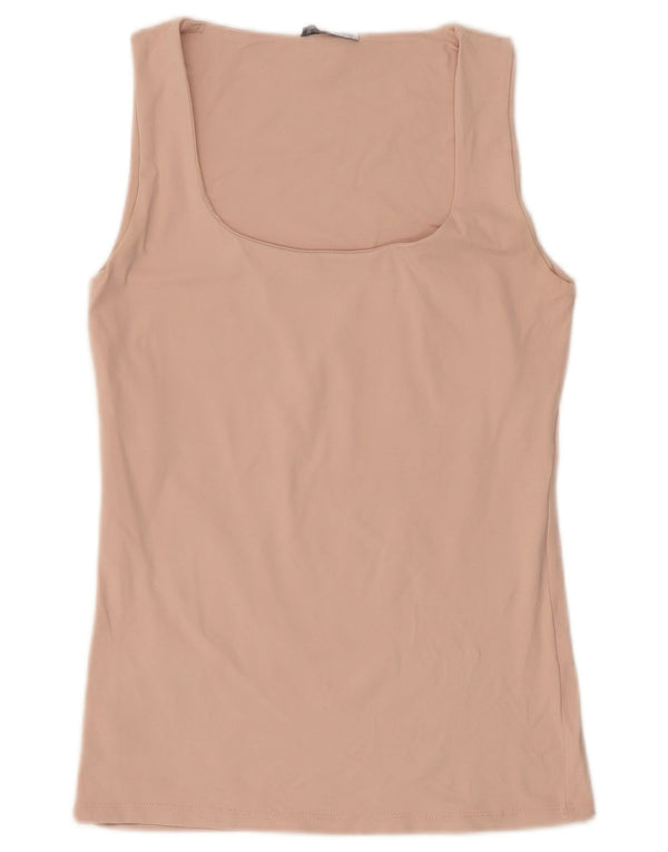 Zara Damen Weste Top UK 12 Mittelrosa
