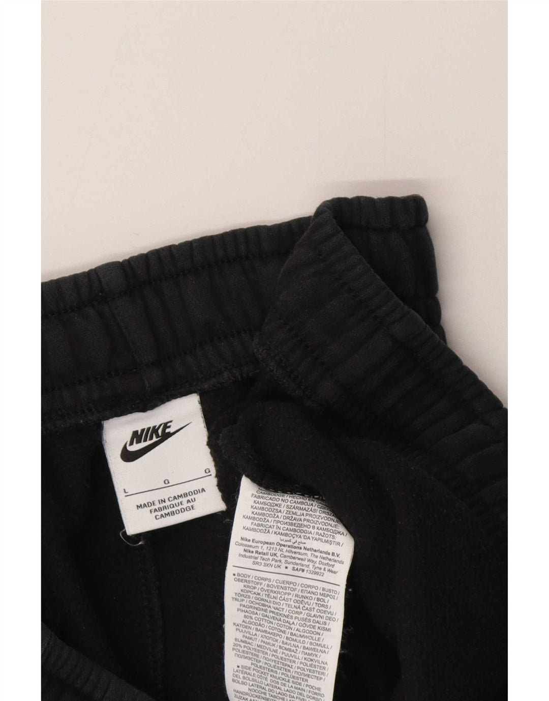 Nike Herren-Trainingshose, Jogginghose, groß, graue Baumwolle