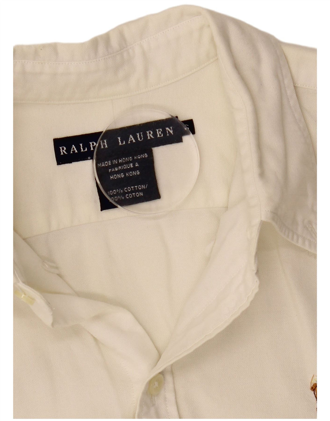 RALPH LAUREN Womens Shirt US 6 Medium White Cotton