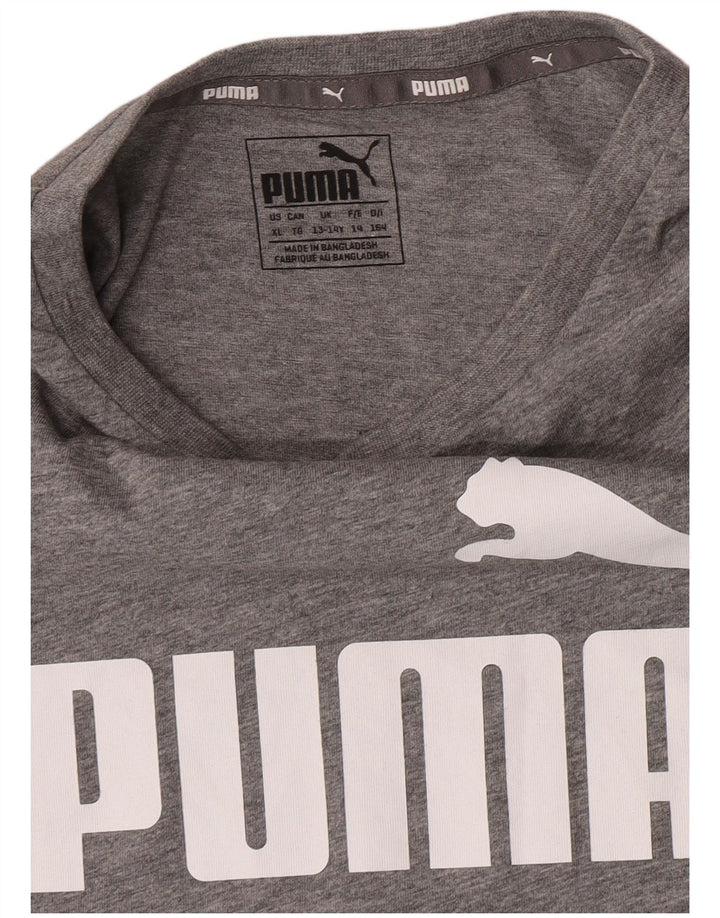 Puma Boys Graphic Vest Top 13-14 Jahre Grau meliert