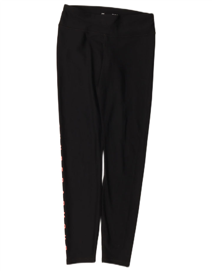 Under Armour Womens Graphic Leggings UK 12 Mittelschwarzes Polyester