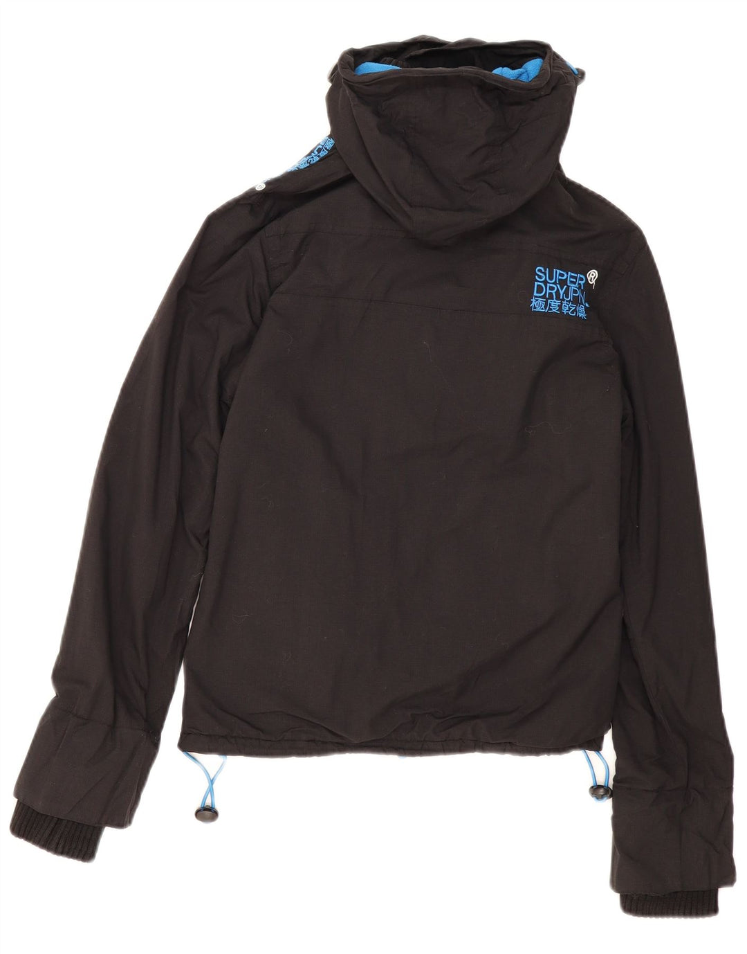 Superdry Damen Windcheater mit Kapuze, Windjacke, Gr. 10, Schwarz