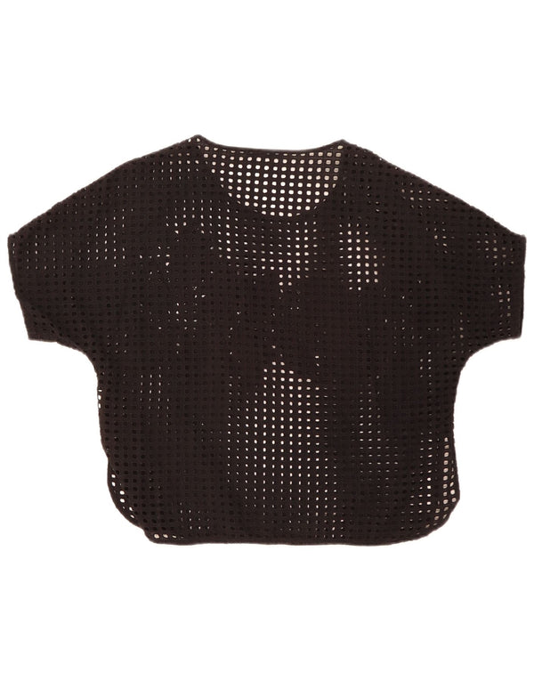 Durchsichtiges Blusenoberteil für Damen von Zara, Gr. 44, Mittelschwarz, geblümt