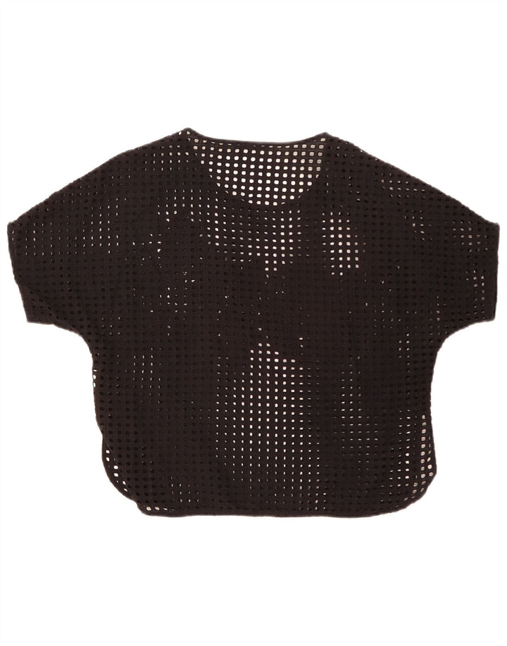 Durchsichtiges Blusenoberteil für Damen von Zara, Gr. 44, Mittelschwarz, geblümt