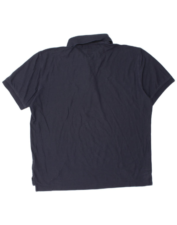 Tommy Hilfiger Herren-Poloshirt mit normaler Passform, 2XL, Marineblau, Baumwolle