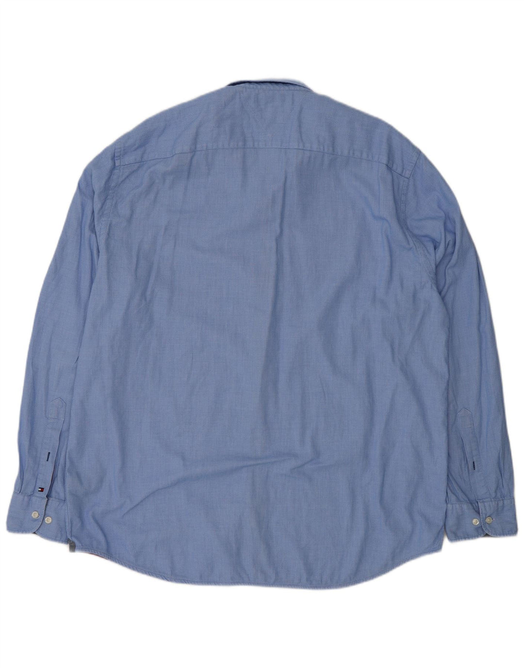 Tommy Hilfiger Herrenhemd 2XL blau gepunktete Baumwolle
