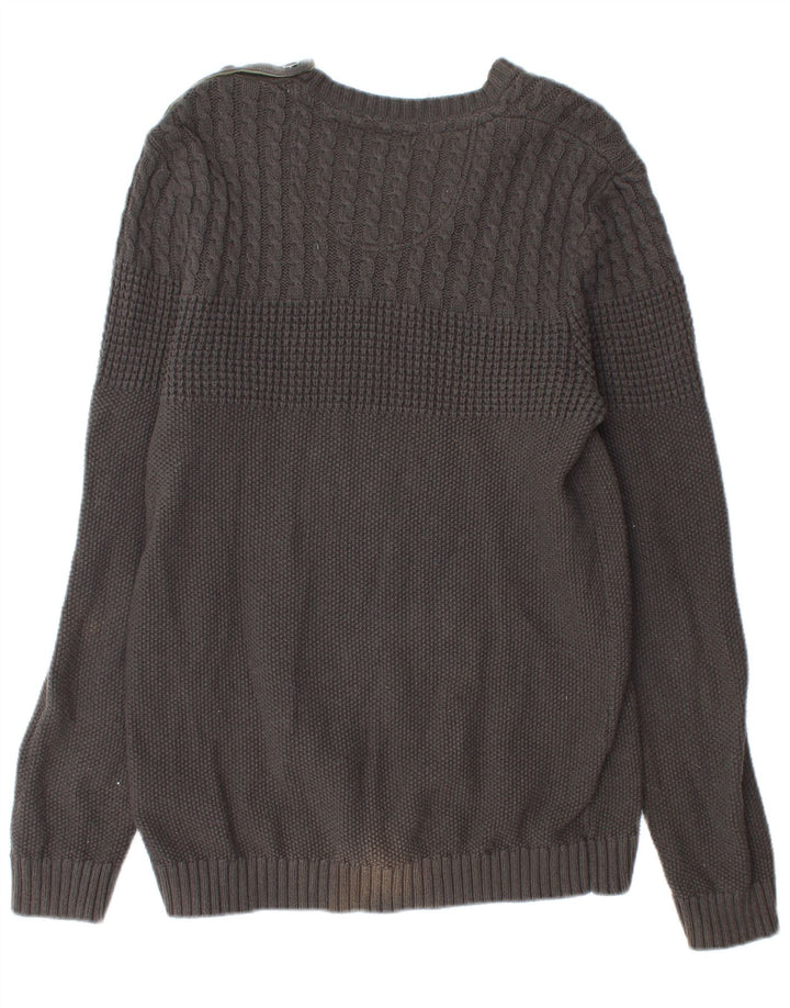 Ted Baker Damen-Pullover mit U-Boot-Ausschnitt, Größe 4, groß, graue Baumwolle