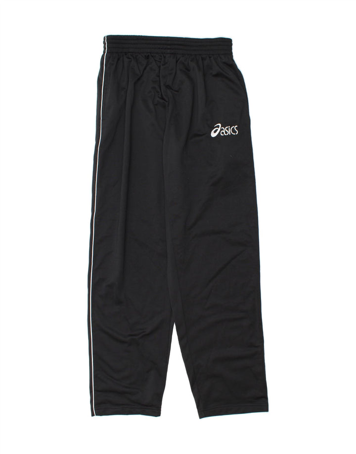 ASICS Boys Graphic Tracksuit Trousers 13-14 Years XL Black Polyester Vintage Asics and Second-Hand Asics from Messina Hembry 