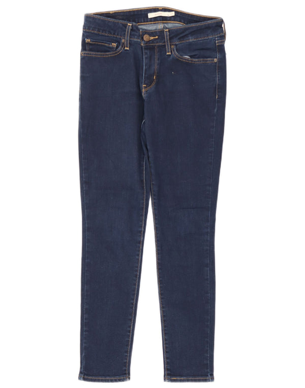 Levi's Damen 711 Skinny Jeans W27 L28 Marineblaue Baumwolle
