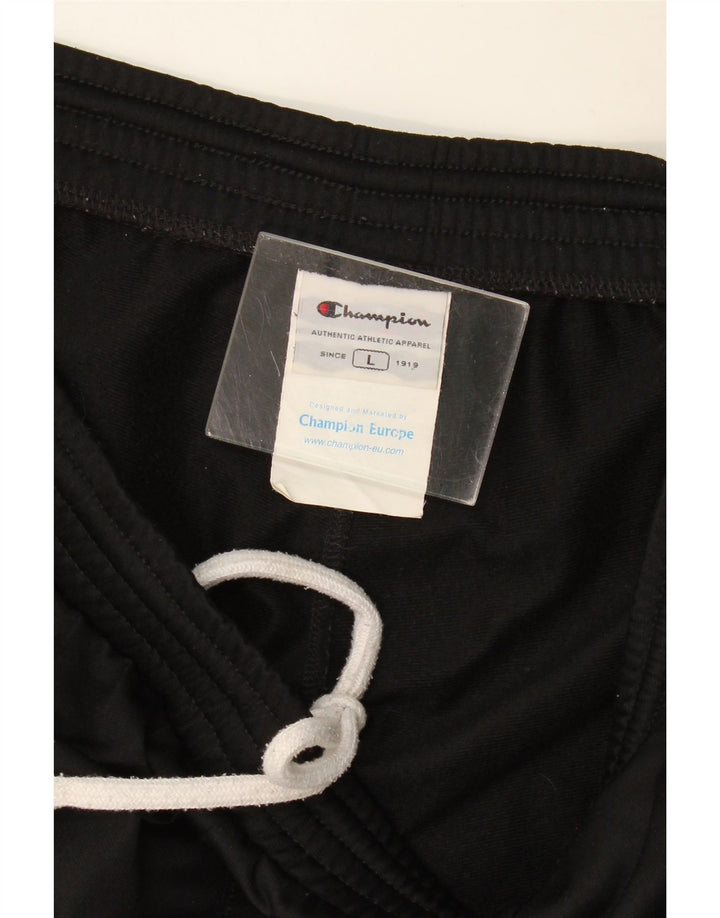 Champion Herren-Trainingshose, groß, schwarzes Colourblock-Polyester