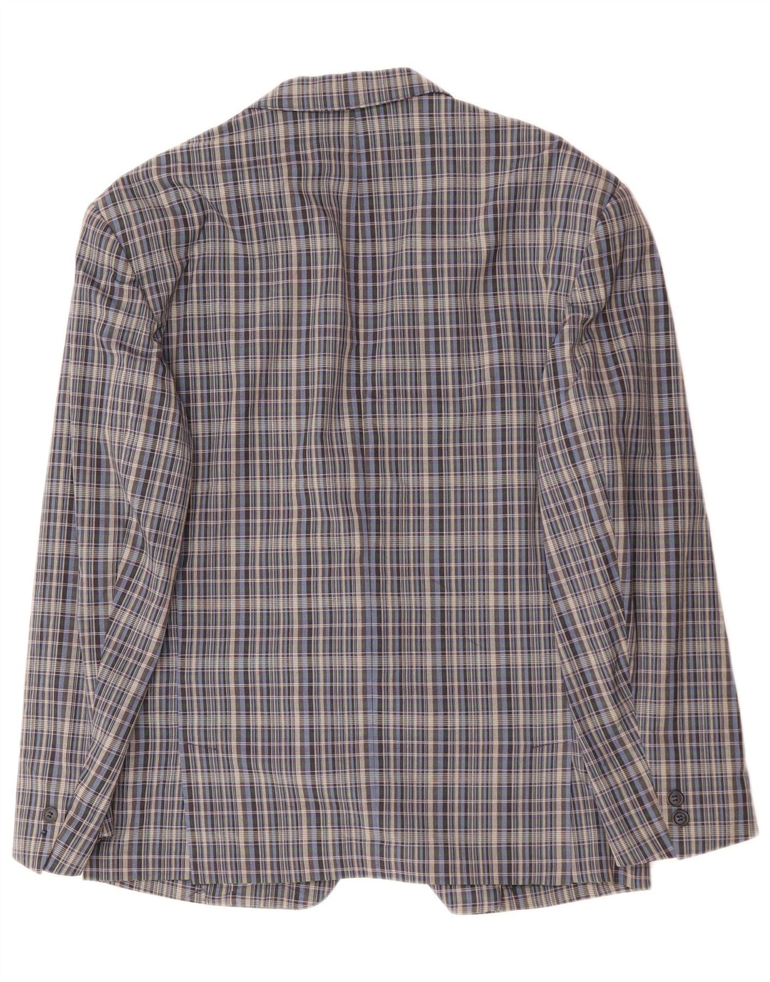 GREEN FOX Herren-Blazer mit 2 Knöpfen, EU 48, Mittelgrau kariert