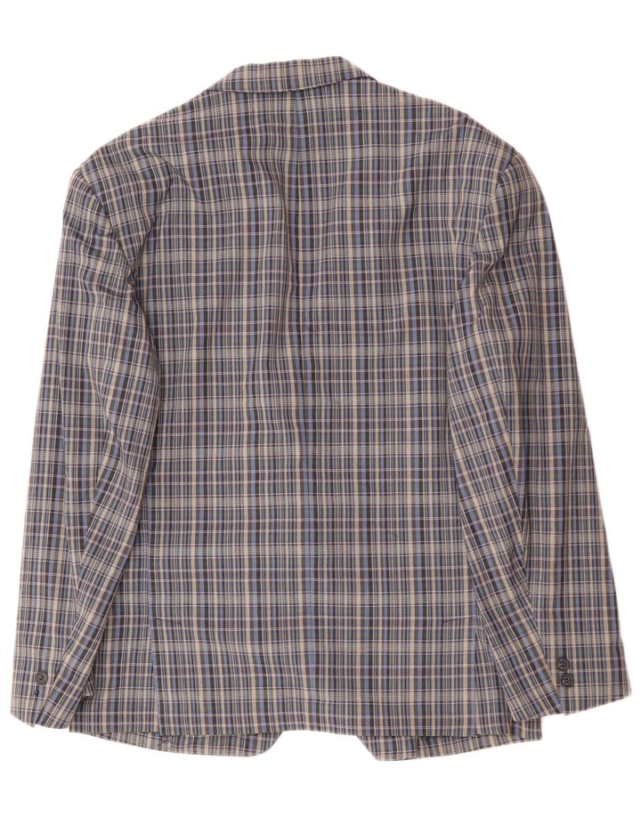 GREEN FOX Herren-Blazer mit 2 Knöpfen, EU 48, Mittelgrau kariert
