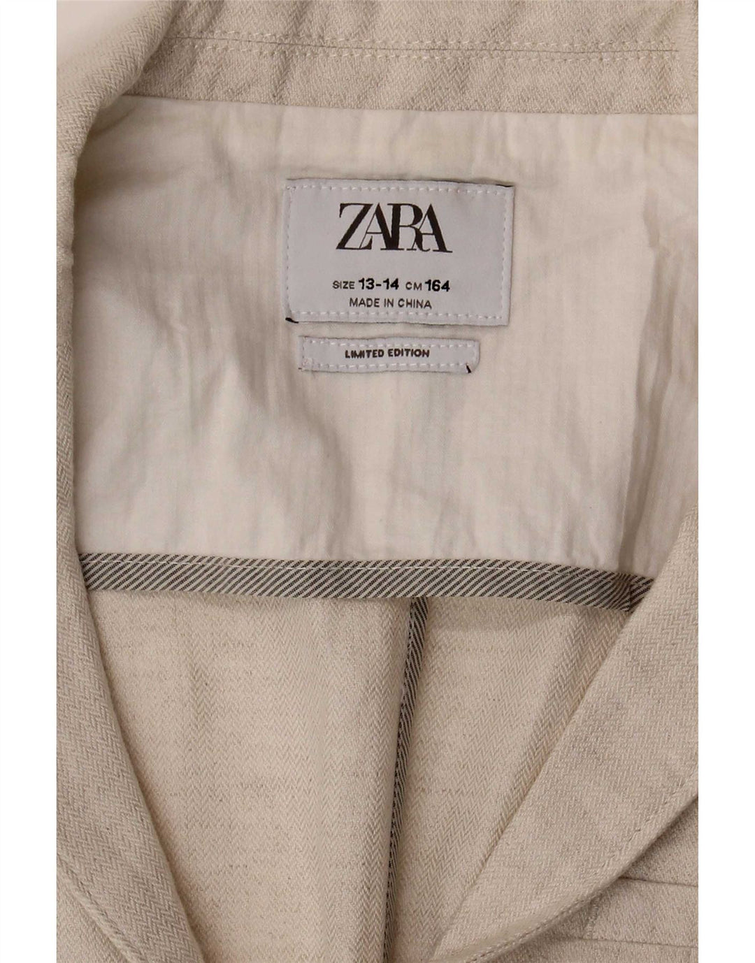 Zara Jungen-Blazer mit 2 Knöpfen, 13–14 Jahre, Beige
