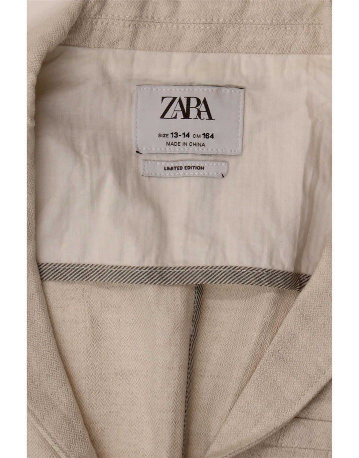 Zara Jungen-Blazer mit 2 Knöpfen, 13–14 Jahre, Beige