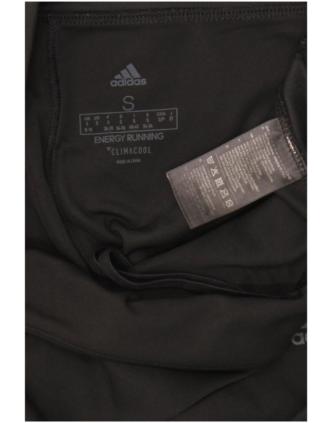 Adidas Damen Climacool Capri Leggings UK 8/10 Small Schwarz Polyester