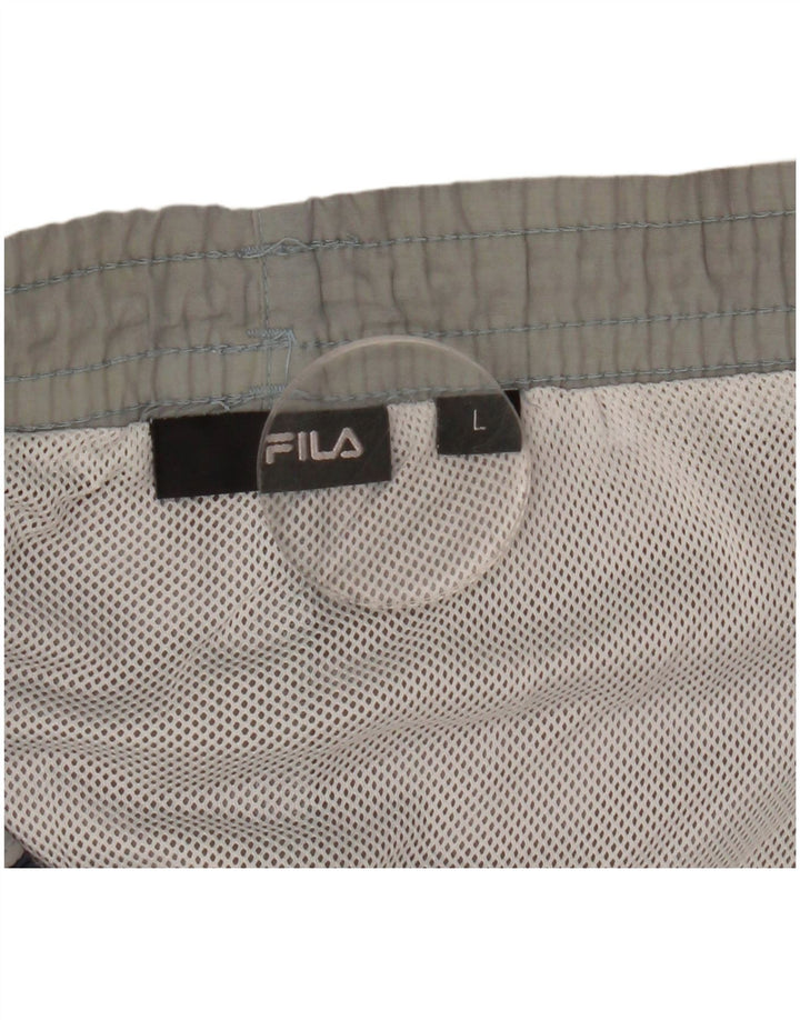 Fila Herren-Sportshorts mit Grafik, groß, Grau, Farbblock