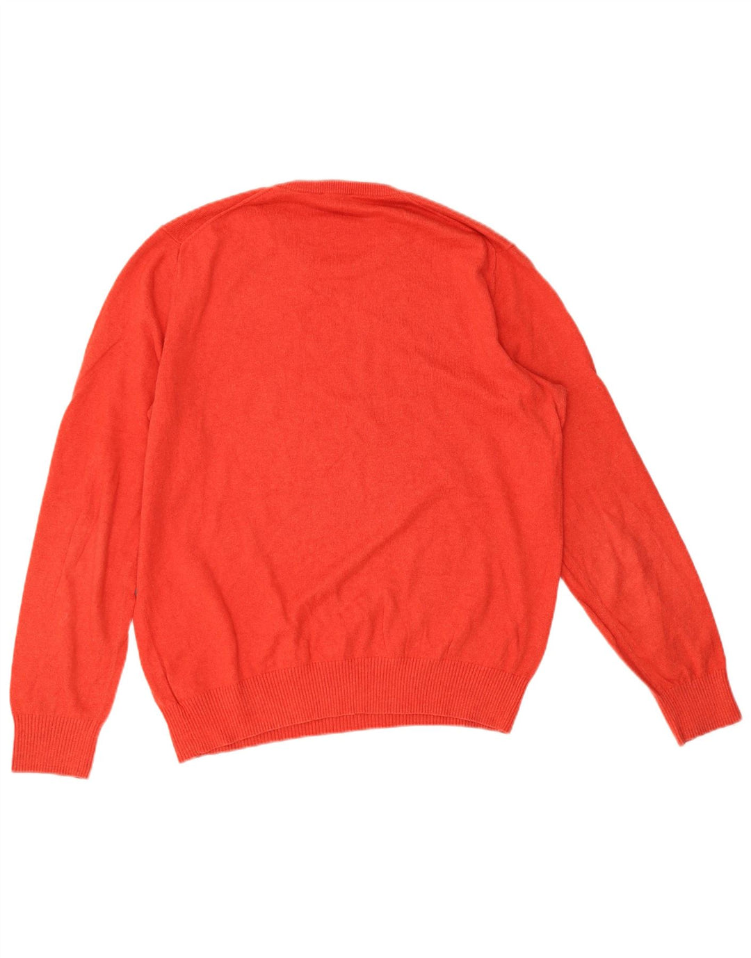 Gap Herren-Pullover mit Rundhalsausschnitt, Größe L, aus roter Baumwolle