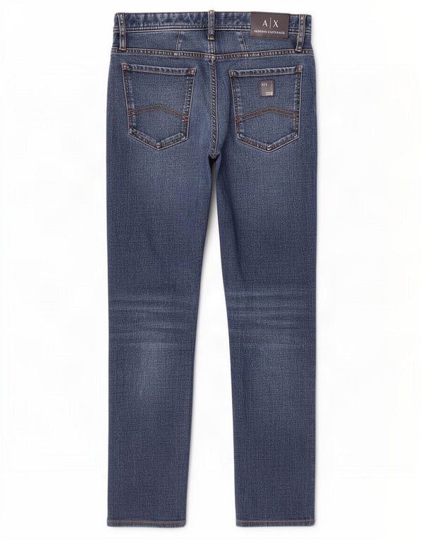 Armani Exchange Damen J14 Skinny Jeans W29 L30 Blaue Baumwolle