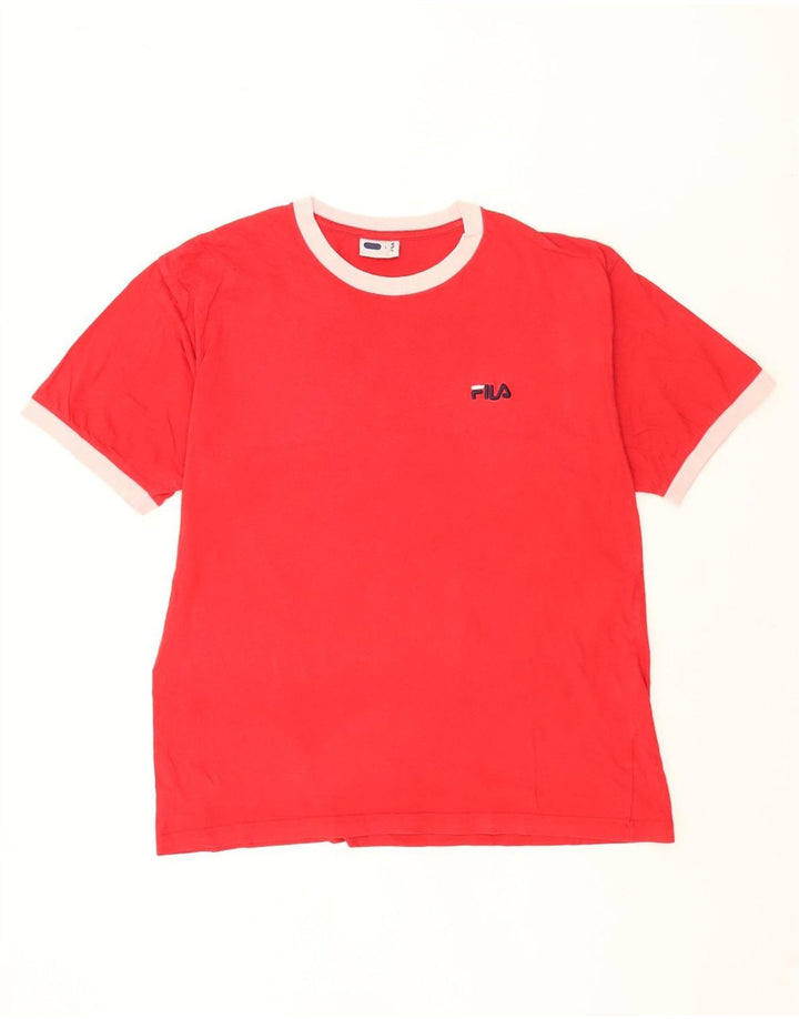 Fila Herren T-Shirt Top Large Rot