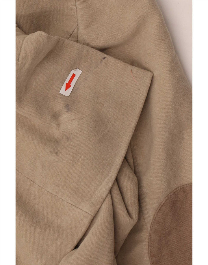 Boden Damen-Blazerjacke mit 2 Knöpfen, UK 16, Größe L, Beige, Baumwolle