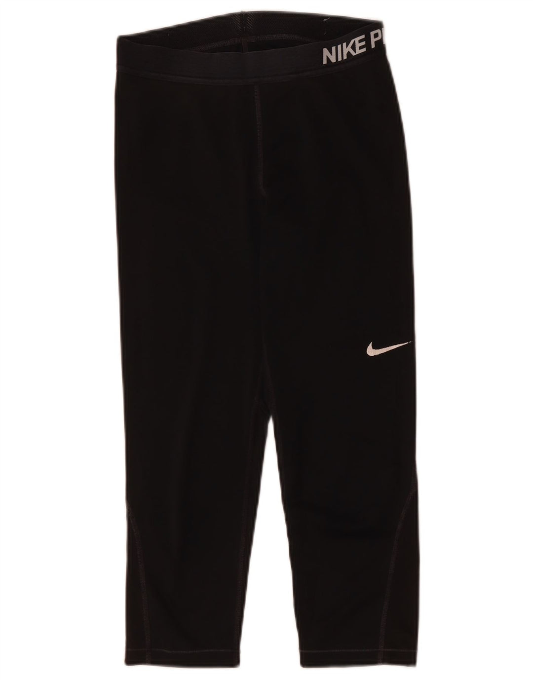 Nike Womens Graphic Capri Leggings UK 12 Medium Schwarz