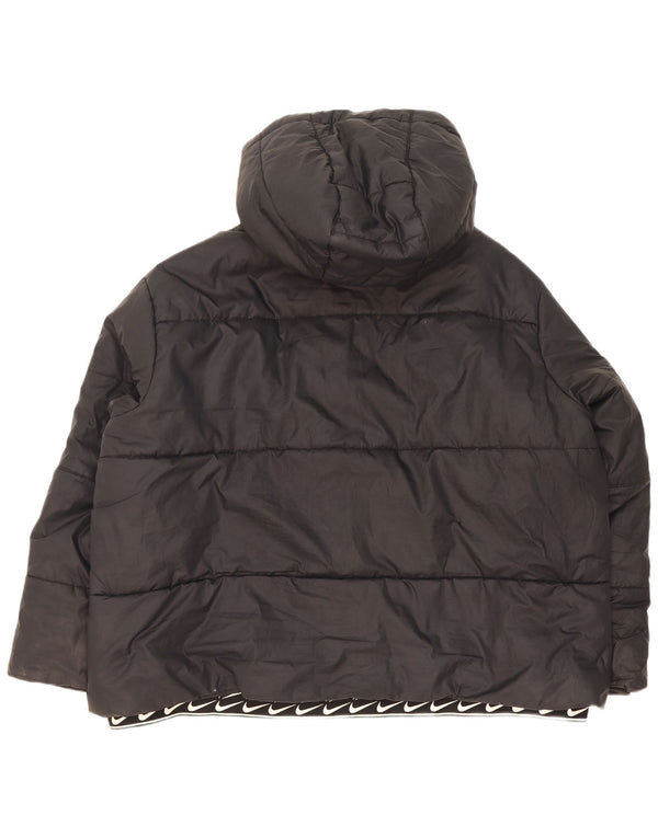 Nike Damen-Kapuzen-Übergröße, gepolsterte Jacke, UK 20 2XL, schwarzes Polyester