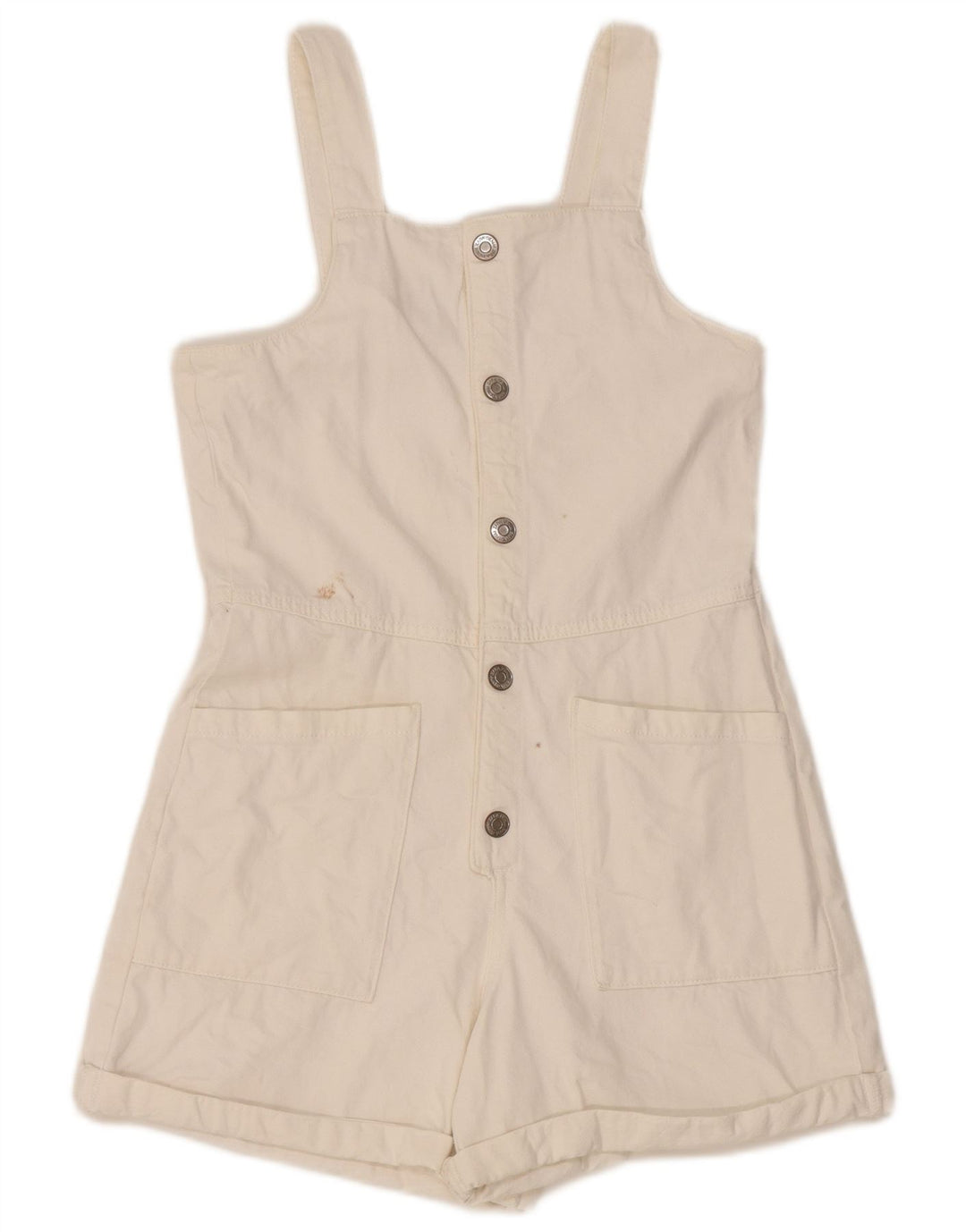 Zara Denim-Playsuit für Mädchen, 13–14 Jahre, weiße Baumwolle