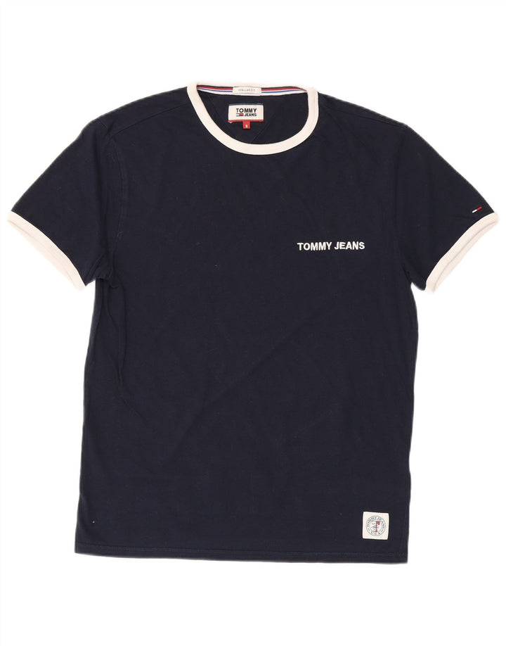 Tommy Hilfiger Herren-T-Shirt mit normaler Passform, klein, marineblau, Baumwolle