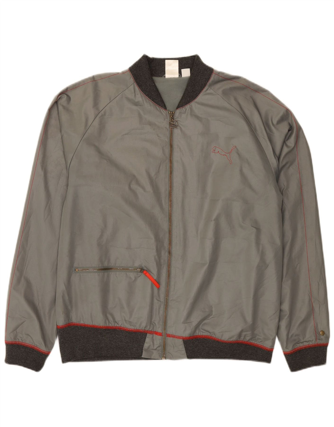 Puma Herren Bomberjacke UK 38 Mittelgrauer Farbblock