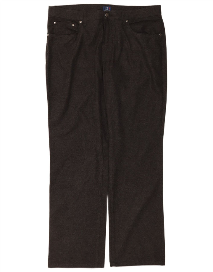 Trussardi Herren-Freizeithose, gerade, W34, L30, grau, Polyester