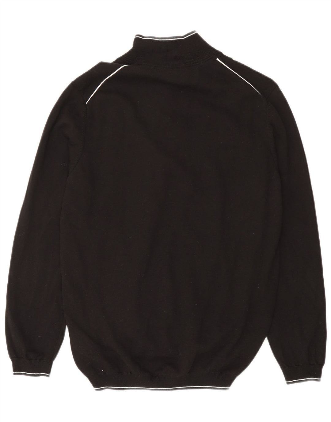 Hugo Boss Herren-Pullover mit Reißverschluss, 2XL, schwarze Baumwolle