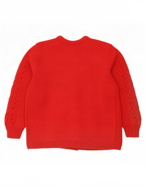 Vintage Damen Cardigan Pullover UK 16 Groß Rot
