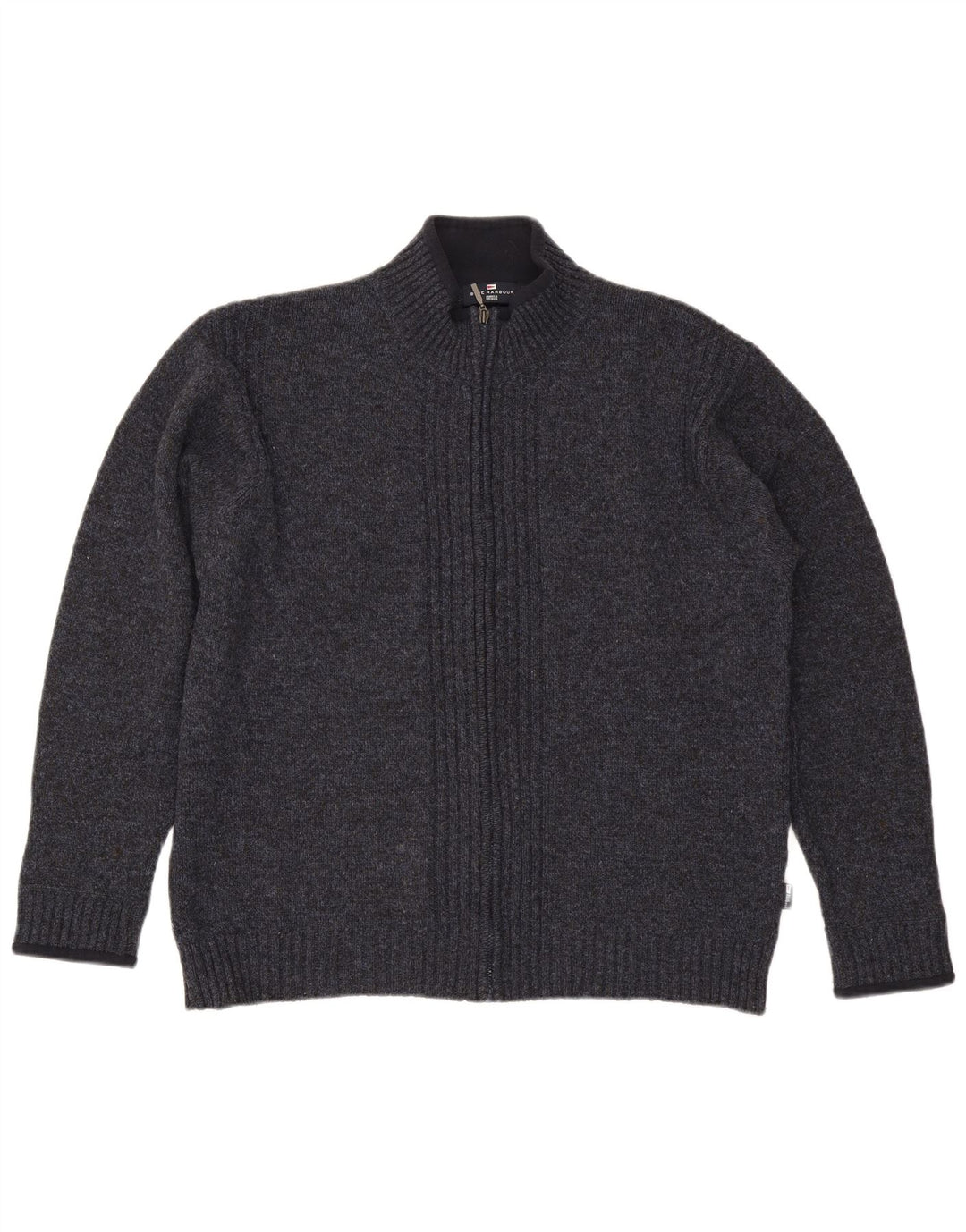 Marks & Spencer Herren Blue Harbor Cardigan Pullover Large Marineblau meliert