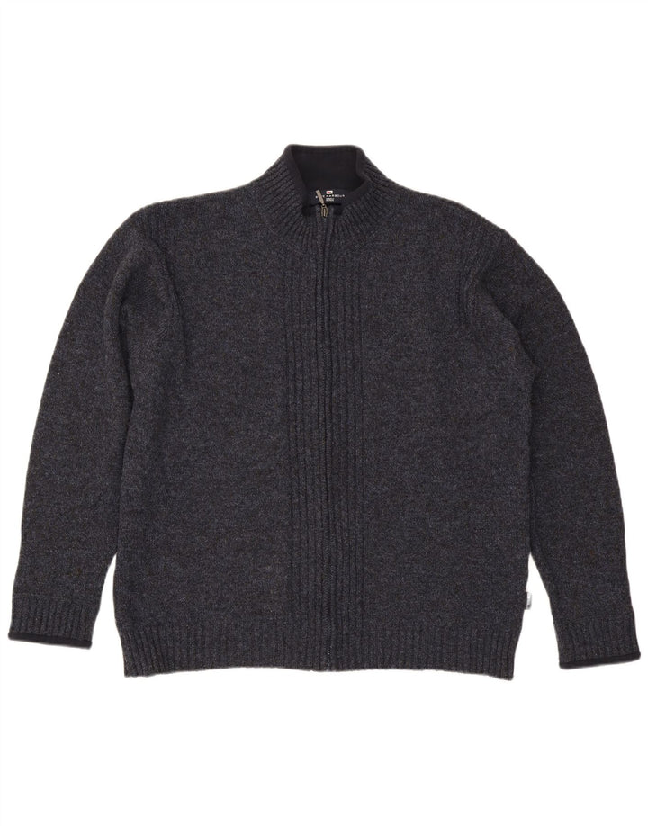 Marks & Spencer Herren Blue Harbor Cardigan Pullover Large Marineblau meliert