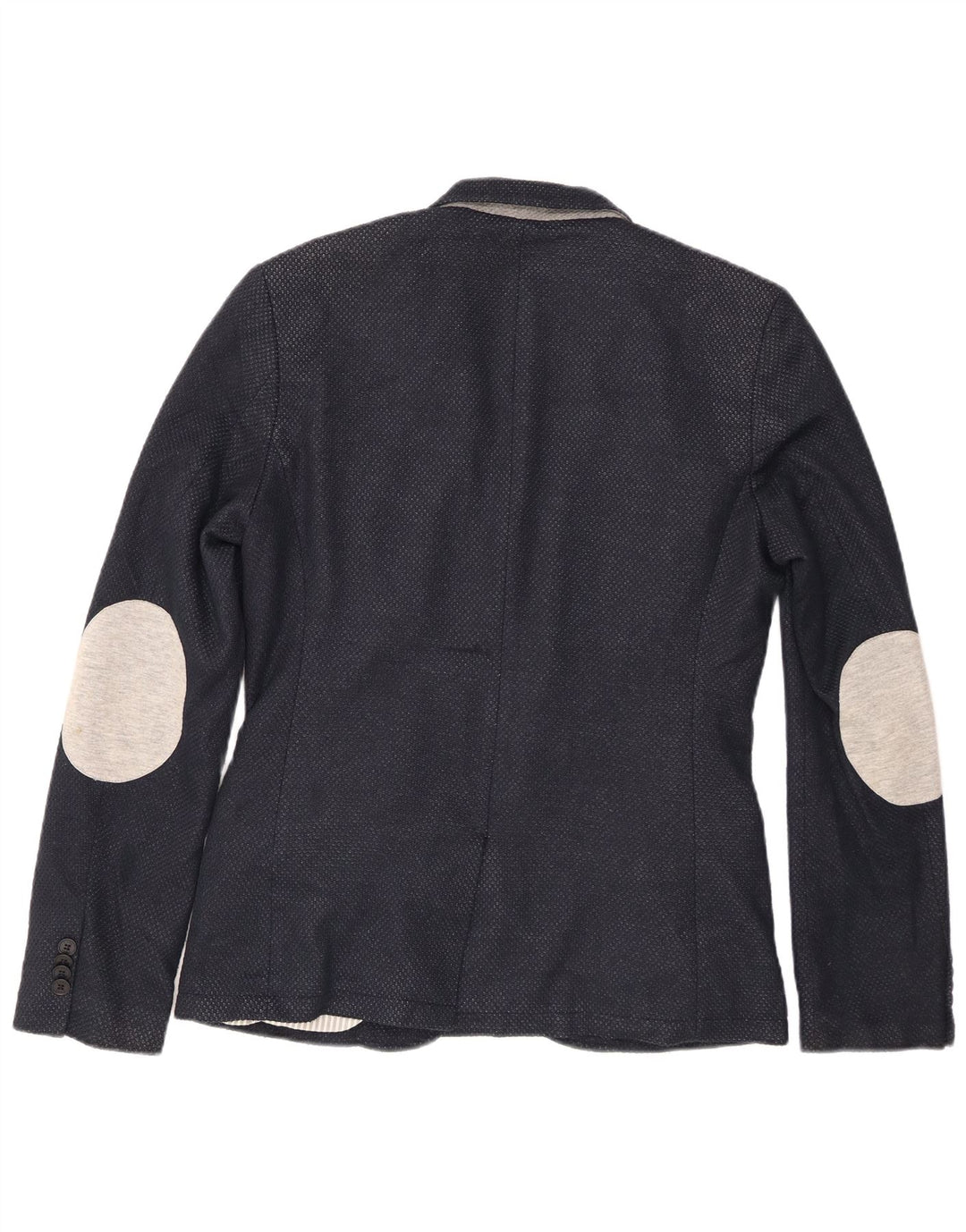 Zara Herren-Blazer mit 2 Knöpfen, Gr. 40, groß, marineblau, Polyester