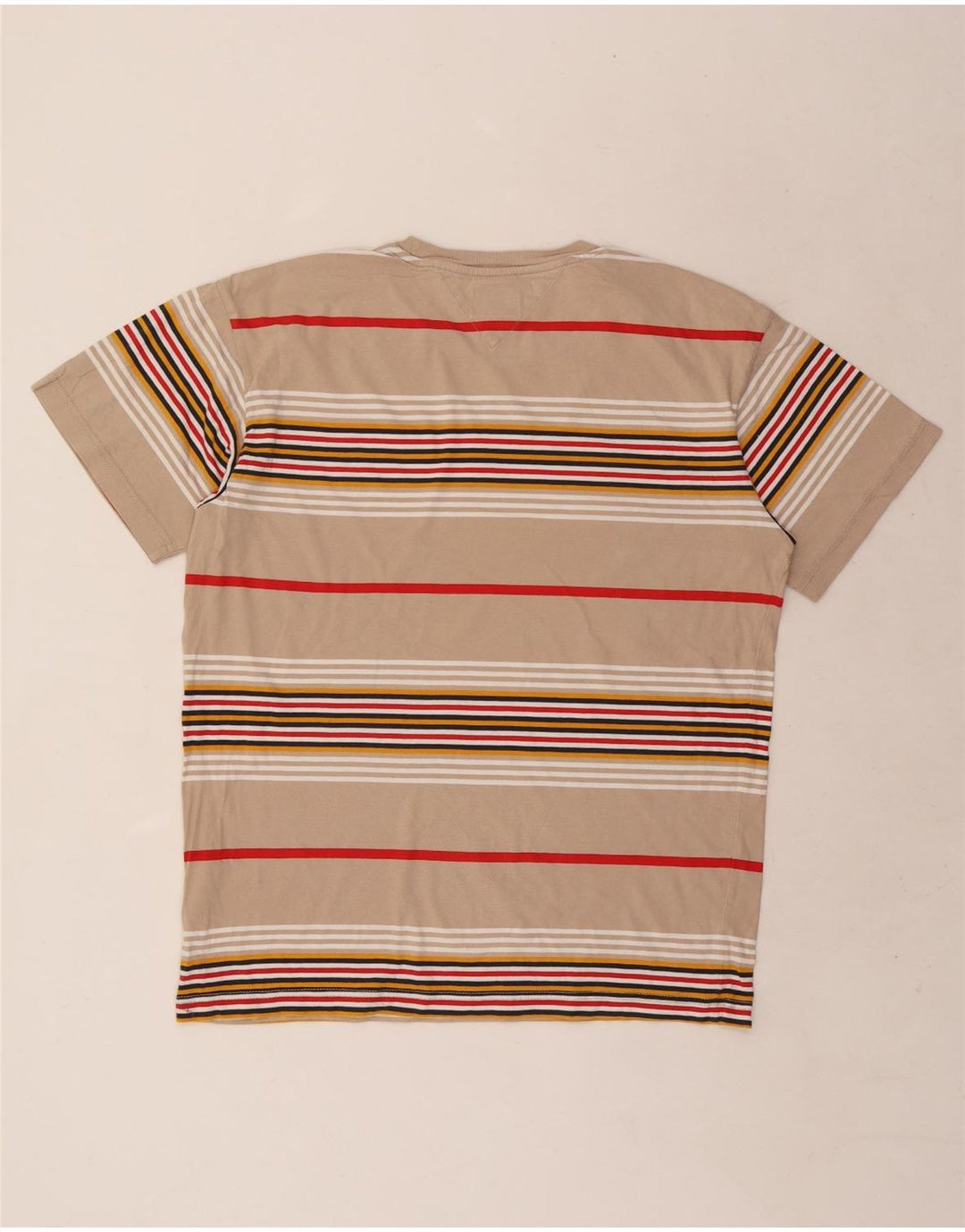Tommy Hilfiger Herren T-Shirt Top Mittelbeige gestreift aus Baumwolle