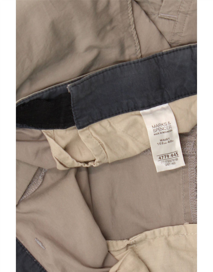 Marks & Spencer Herren Cargoshorts W40 XL Grau Baumwolle