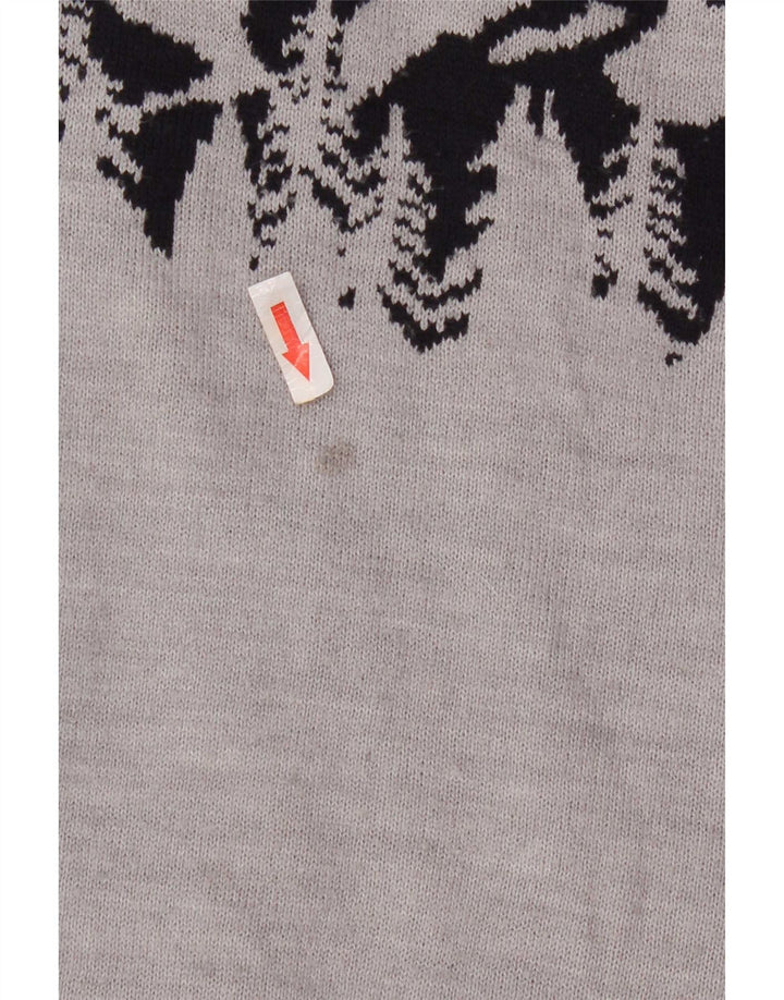 Marks & Spencer Herren-Pullover mit Rundhalsausschnitt, Größe L, Grau, Farbblock