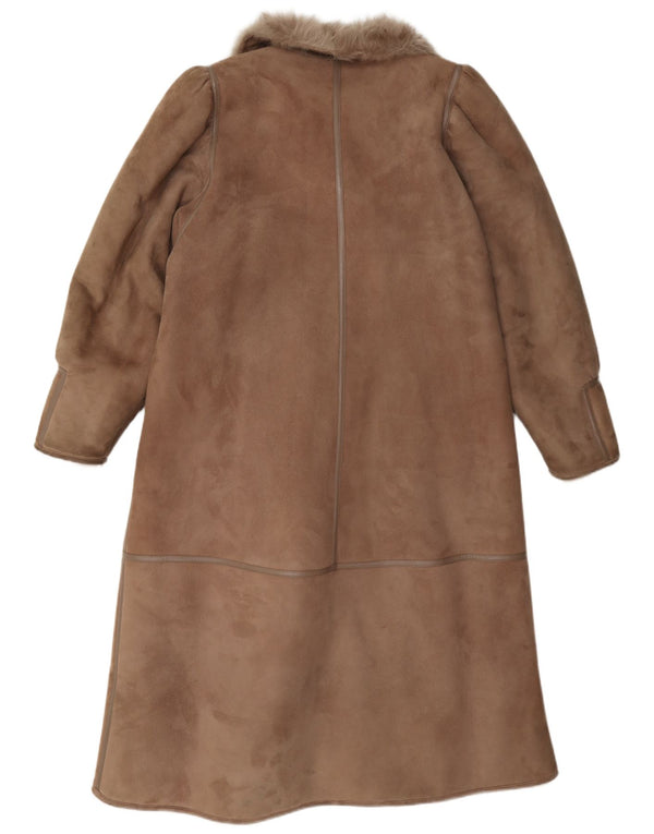 Vintage Damen Lammfellmantel IT 42 Mittelbraun