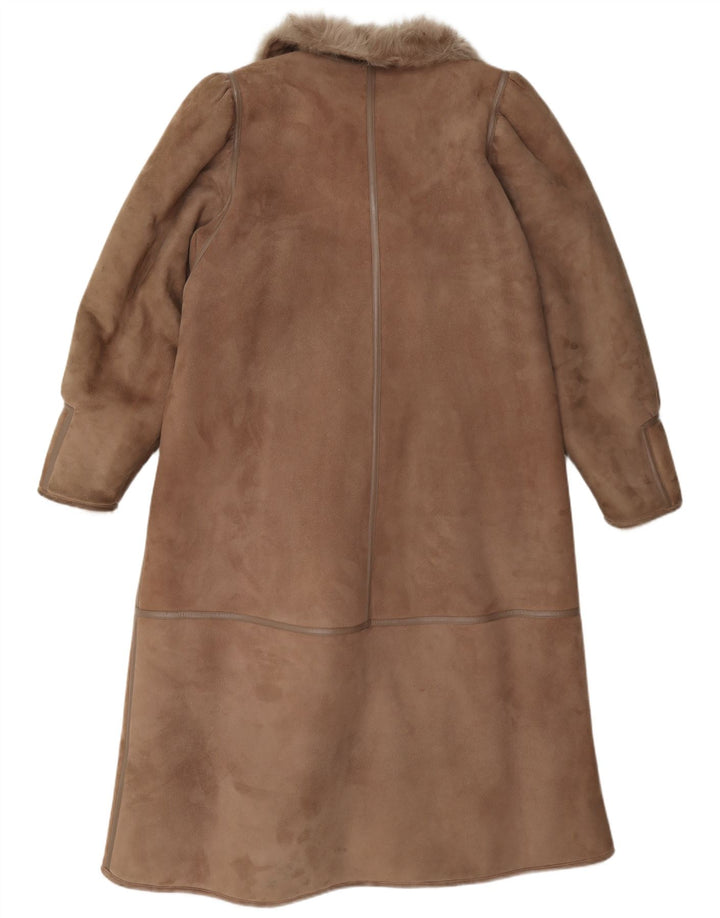 Vintage Damen Lammfellmantel IT 42 Mittelbraun