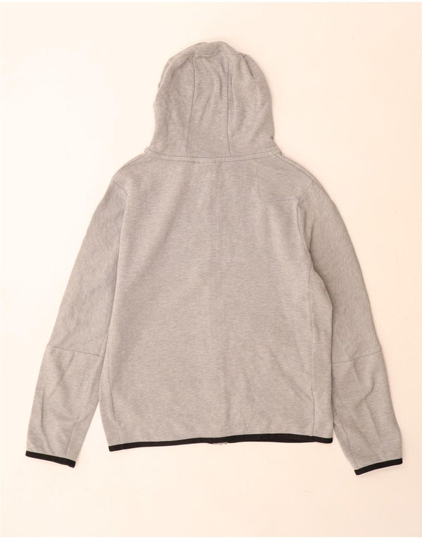 Nike Jungen-Kapuzenpullover mit Reißverschluss, 13–14 Jahre, XL, grau gefleckte Baumwolle