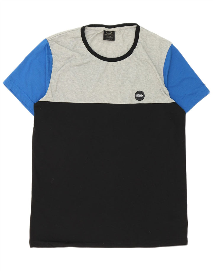 Oakley Herren T-Shirt Top XL Schwarz Colourblock Polyester