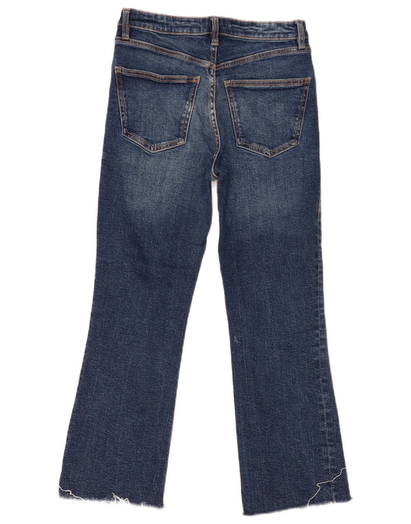 Zara Damen Bootcut Jeans EU 36 XS W26 L25 Marineblau