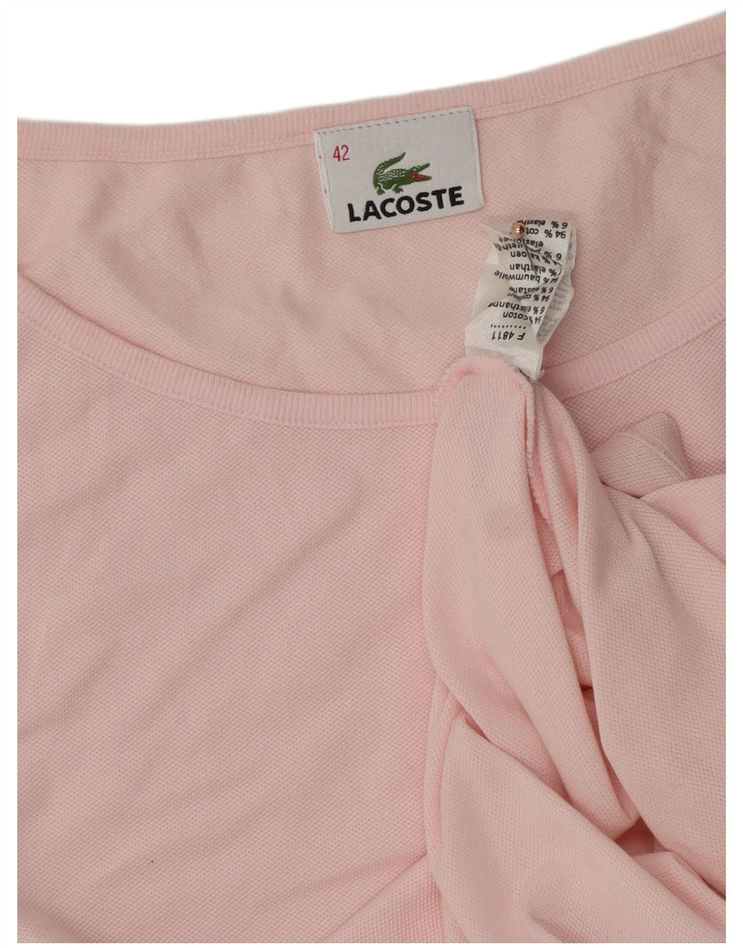 LACOSTE Damen Weste Top Größe 42 Große rosa Baumwolle