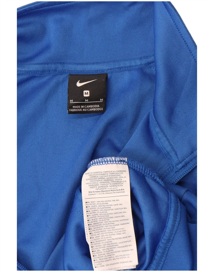 Nike Herren-Trainingsanzugoberjacke aus mittelblauem Colourblock-Polyester