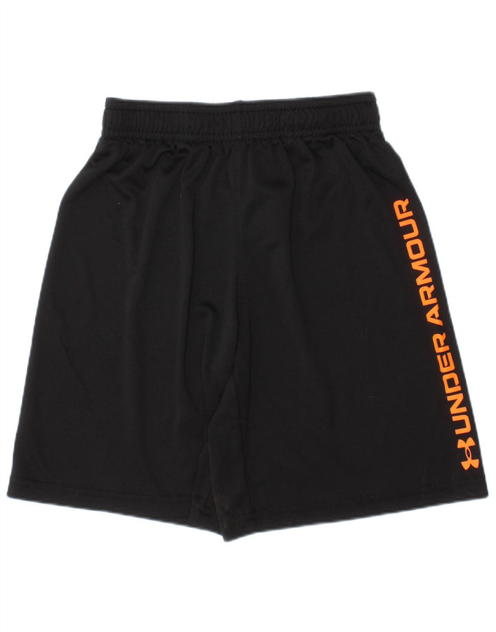 Under Armour Jungen-Sportshorts mit Grafik, 6–7 Jahre, schwarzes Polyester
