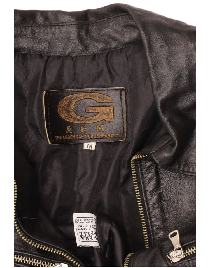 Vintage Herren Lederjacke UK 38 Mittelschwarzes Leder