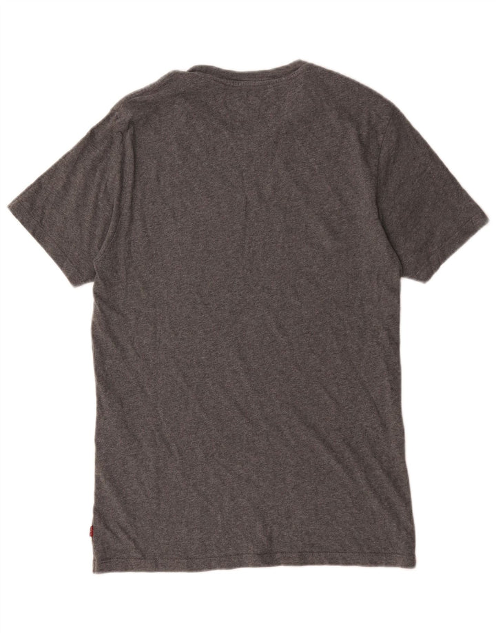 Levi's Damen-T-Shirt mit Grafik, UK 10, Größe S, Grau, Baumwolle