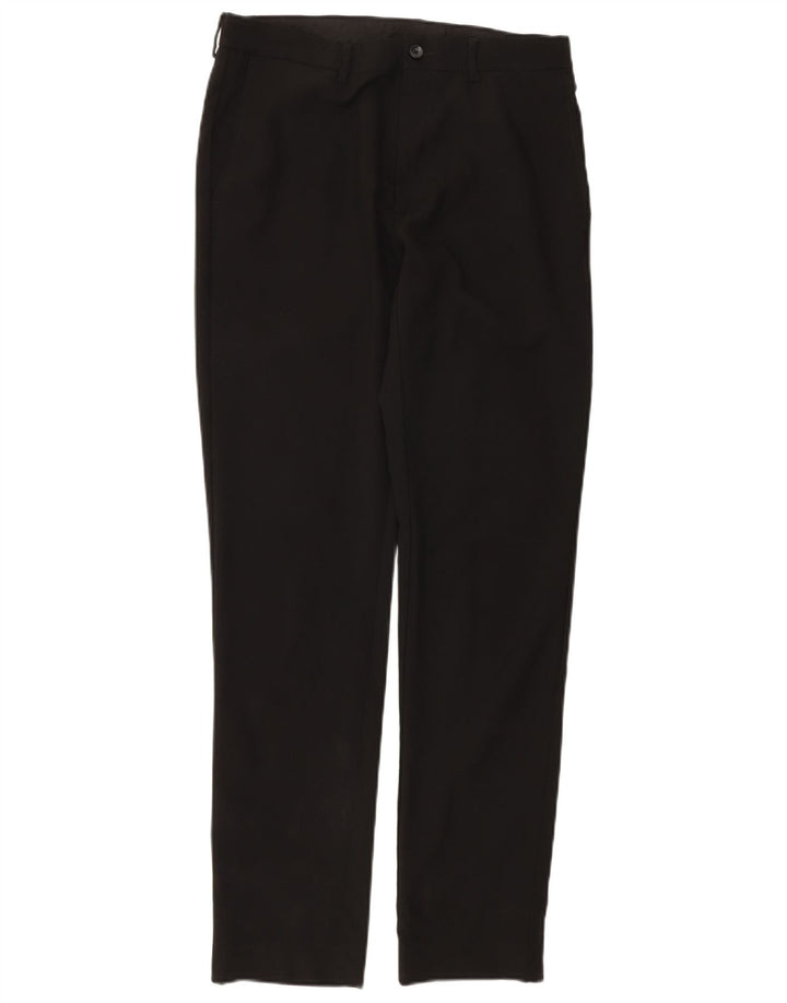 MARKS & SPENCER Womens Skinny Chino Trousers W32 L33 Black Polyester