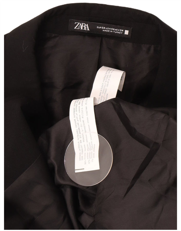 Zara Herren-Blazer mit 2 Knöpfen, EU 54, XL, schwarze Viskose